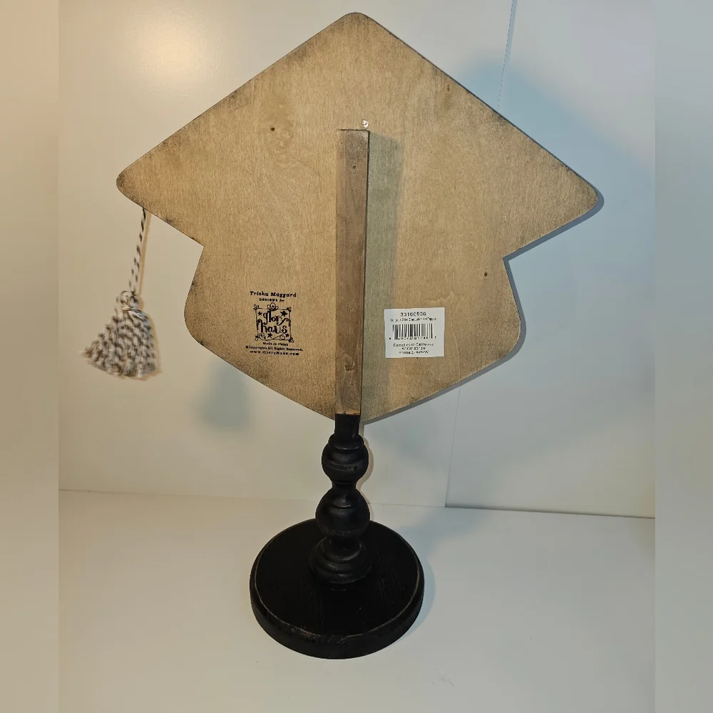 Glory Haus Black Wood Graduation Cap Accent Decor - Picture 8 of 9
